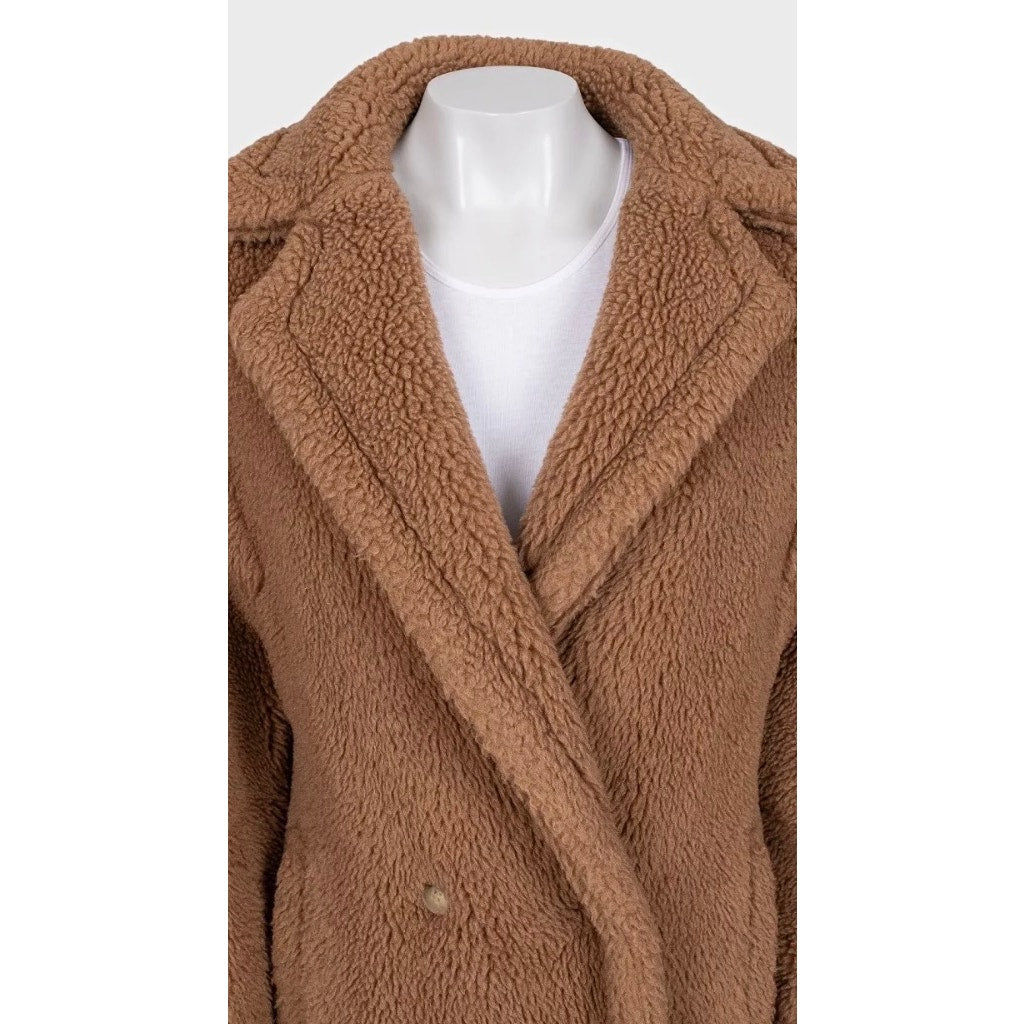 Max Mara Brown Teddy Coat - Luxurious & Warm Size L Pre-owned