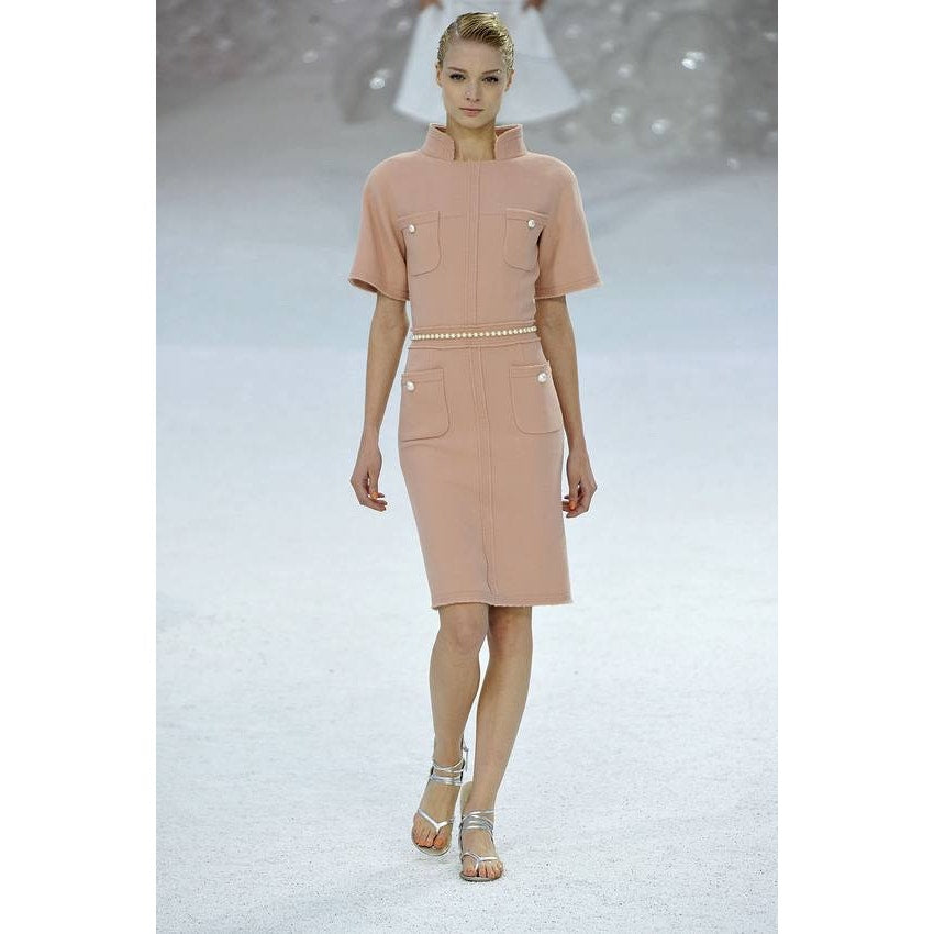 Chanel Pink Wool Dress - Runway 2012 Collection sz.38 pre-owned