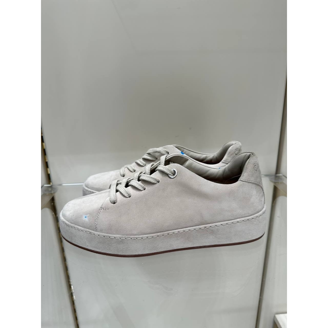 Loro Piana Tennis Walk White Suede Sneakers EU 36 Pre-owned