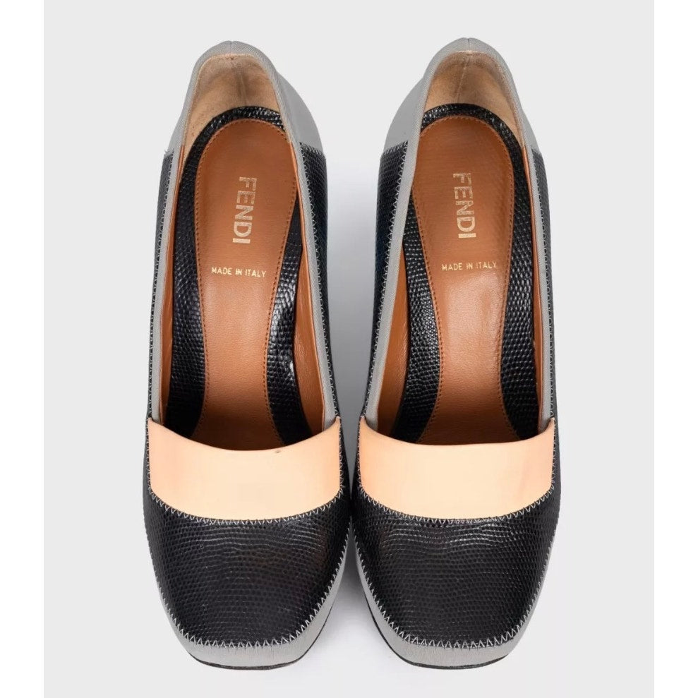 Fendi Multicolor Heeled Shoes with Removable Detail - Sz.38 pre-owned