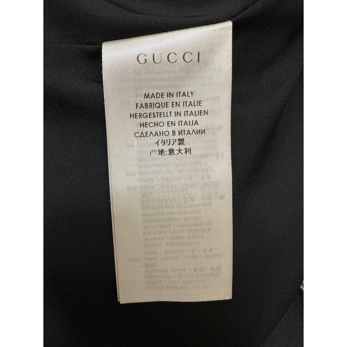 GUCCI Black Wool Military-Style Coat IT 40 pre-owned