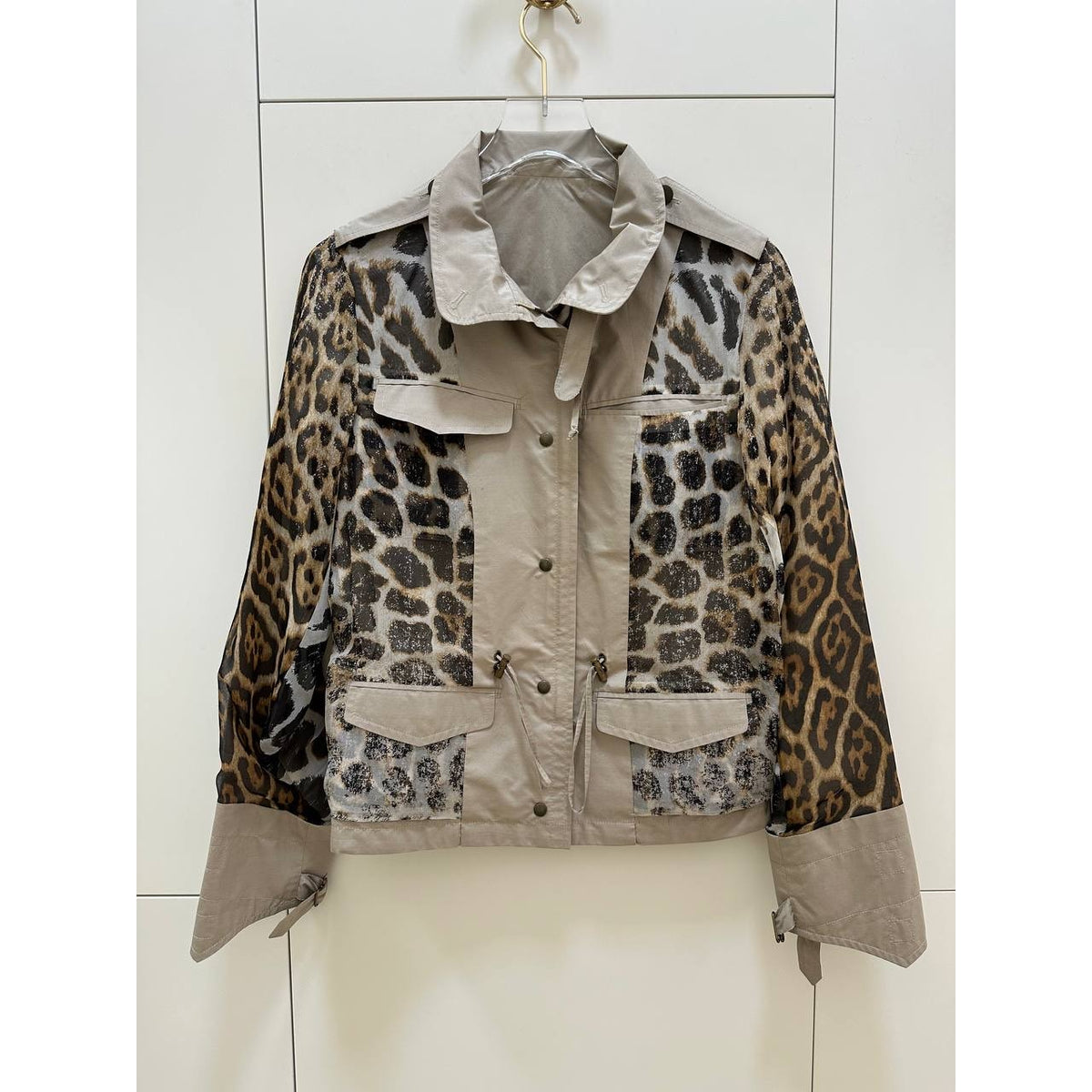 Saint Laurent Two Sides Leopard Print Utility Jacket Sz.S Pre-owned