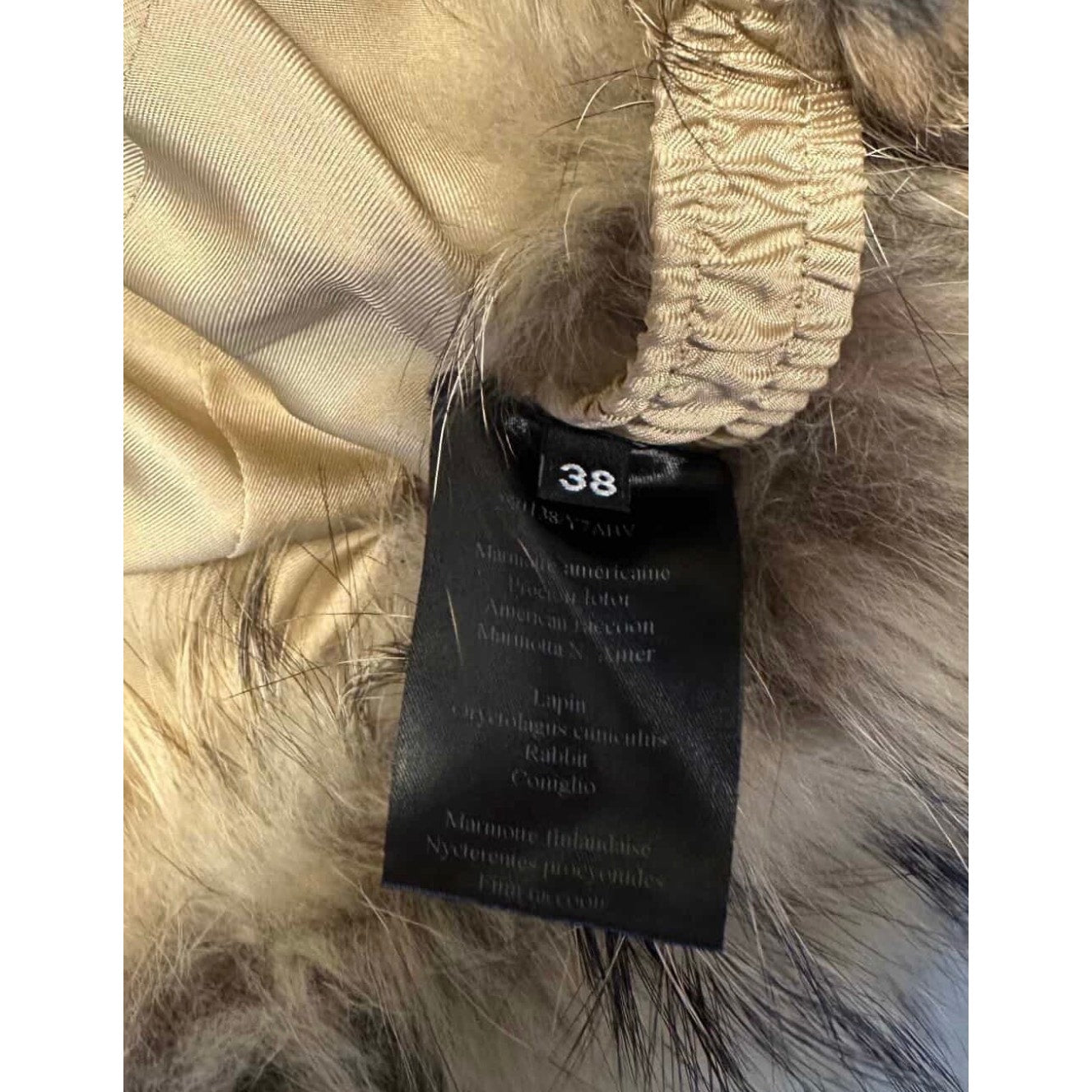 Rare Vintage Yves Saint Laurent  faux Fur Poncho Size 38 Pre-owned