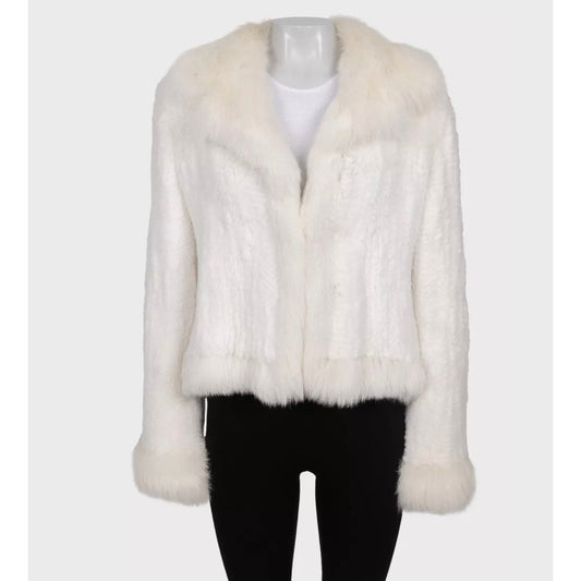 Valentino Roma Luxurious White Faux Fur Coat - Size XL Pre-owned