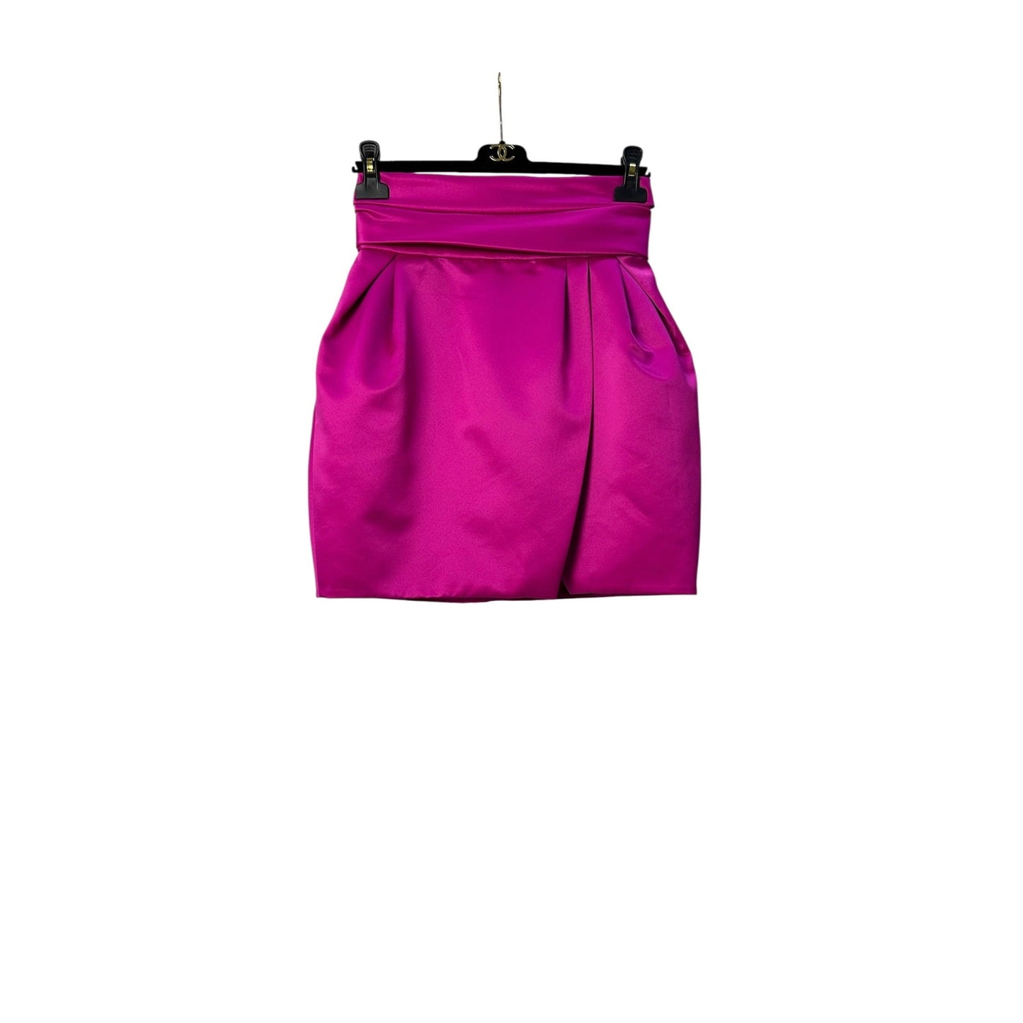 Alexandre Vauthier Satin Fuchsia Mini Skirt  Sz.38