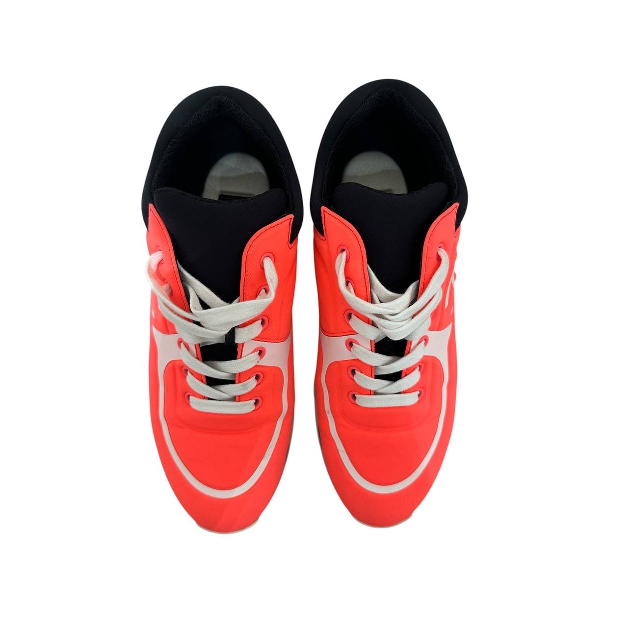 Chanel Orange Neon Athletic Sneakers Sz 39.5 pre-owned