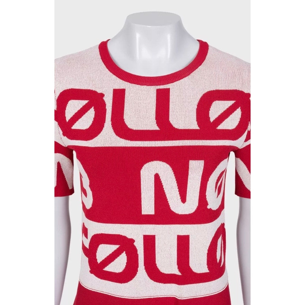 Red Valentino Fitted Printed Dress - Size M Pre-owned