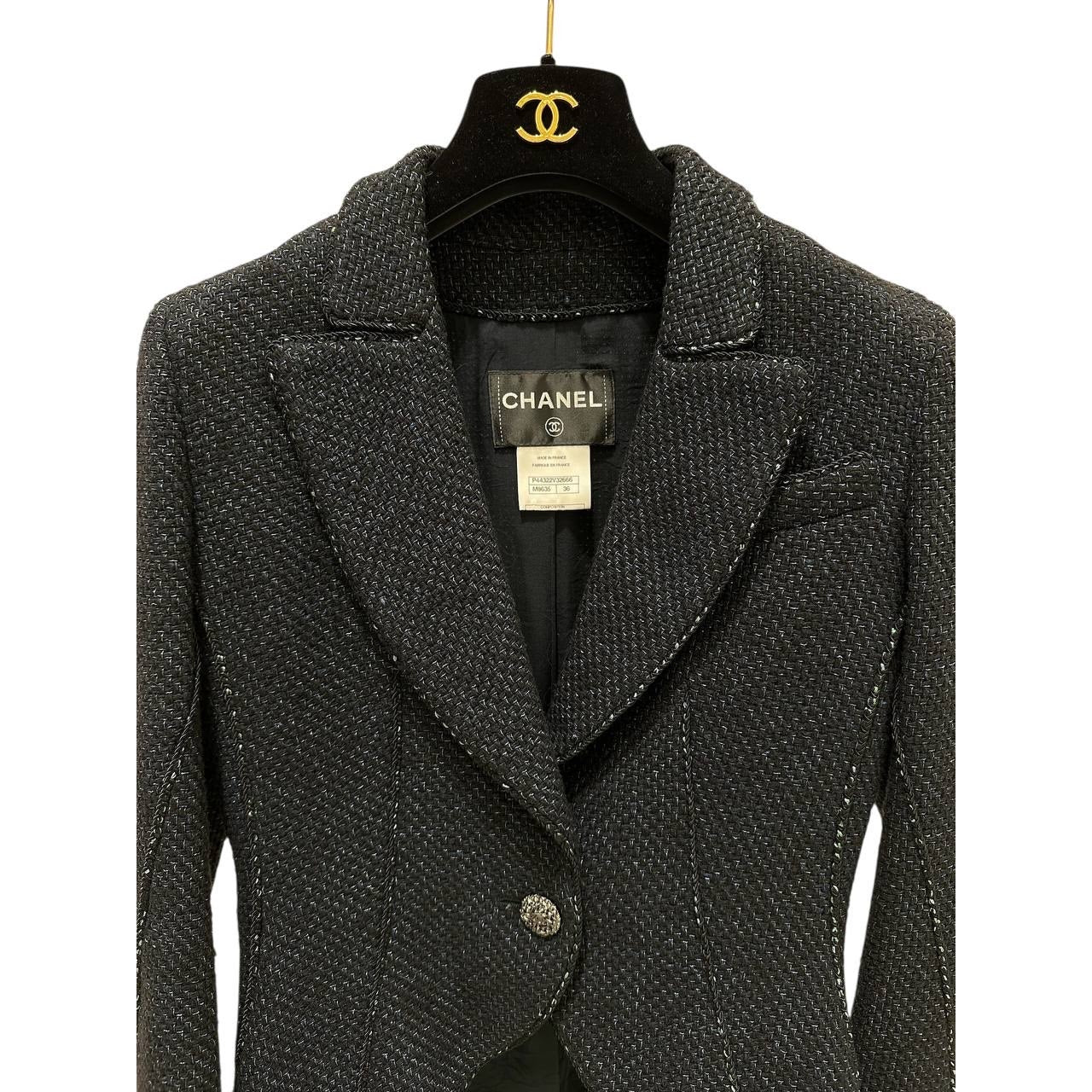 Chanel Sculptured Tweed Jacket - Size 36 Pre-owned