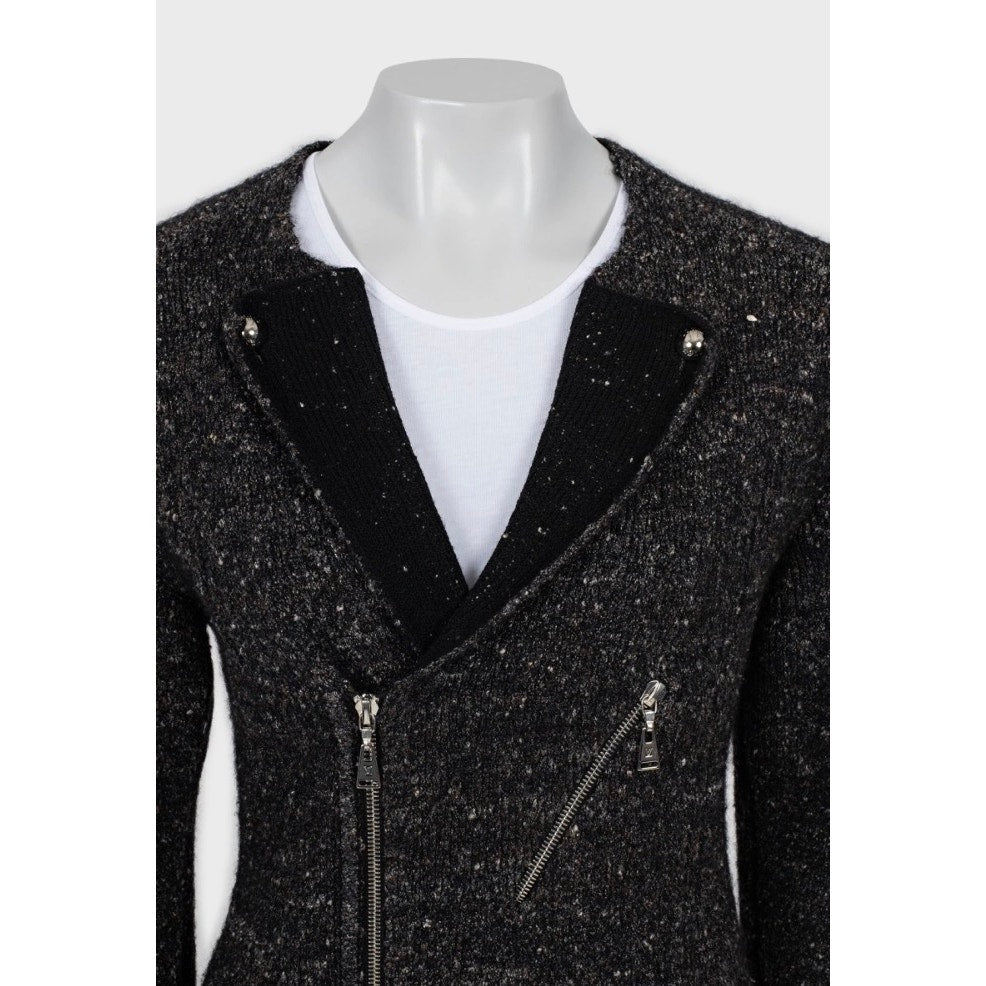 NWOT Louis Vuitton Brown Zip-Up Cardigan Jacket, Size S Pre-owned