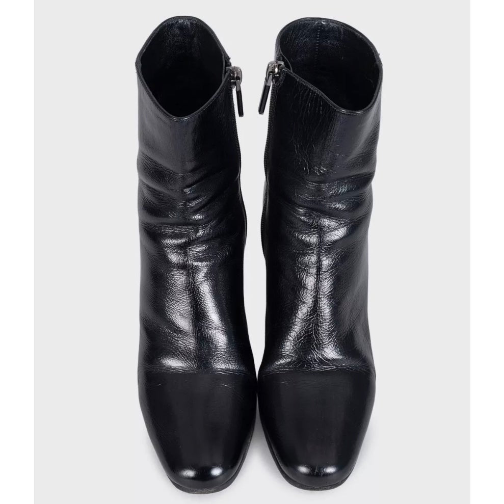 Christian Dior Black Leather Ankle Boots - EU 38 Pre-owned