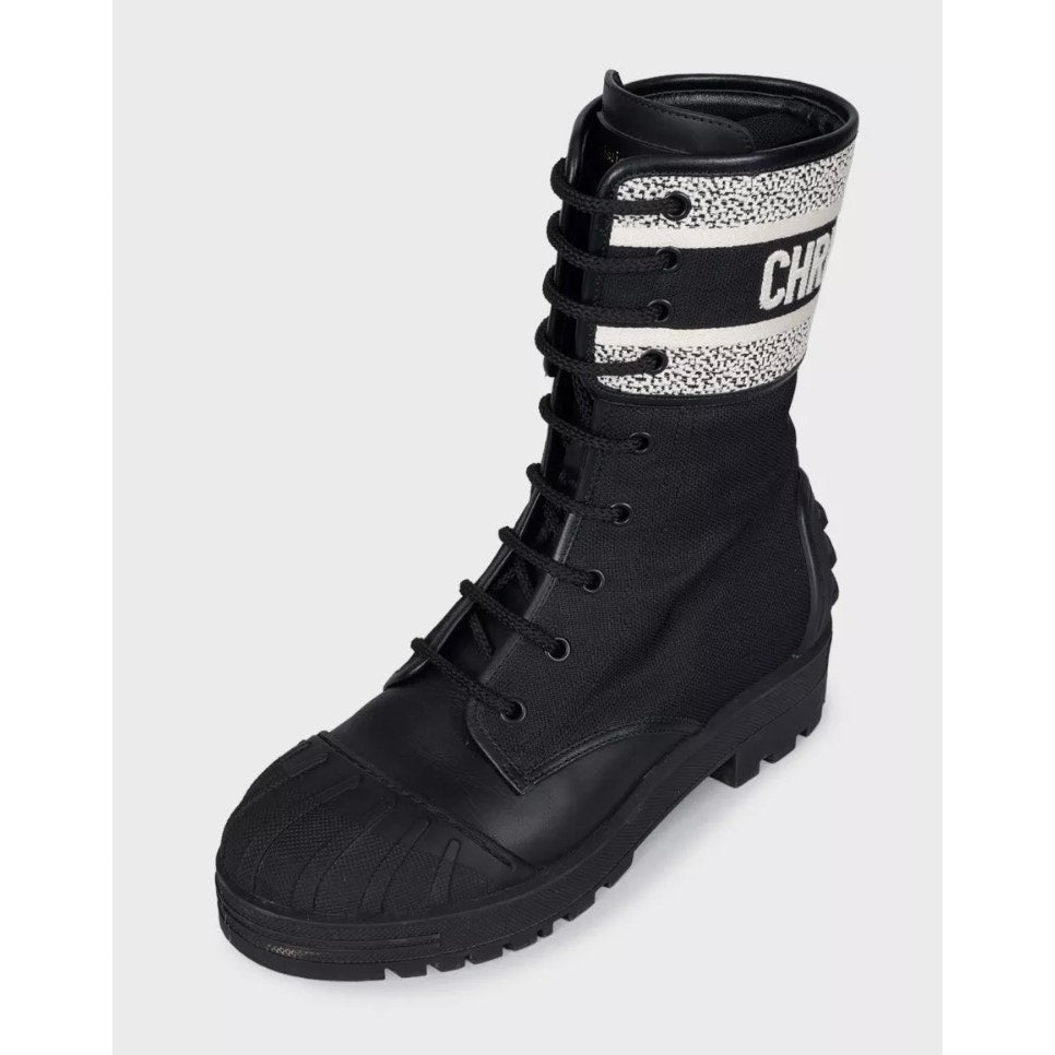 Christian Dior D-Major Black Leather Boots - Size 38.5 Pre-owned