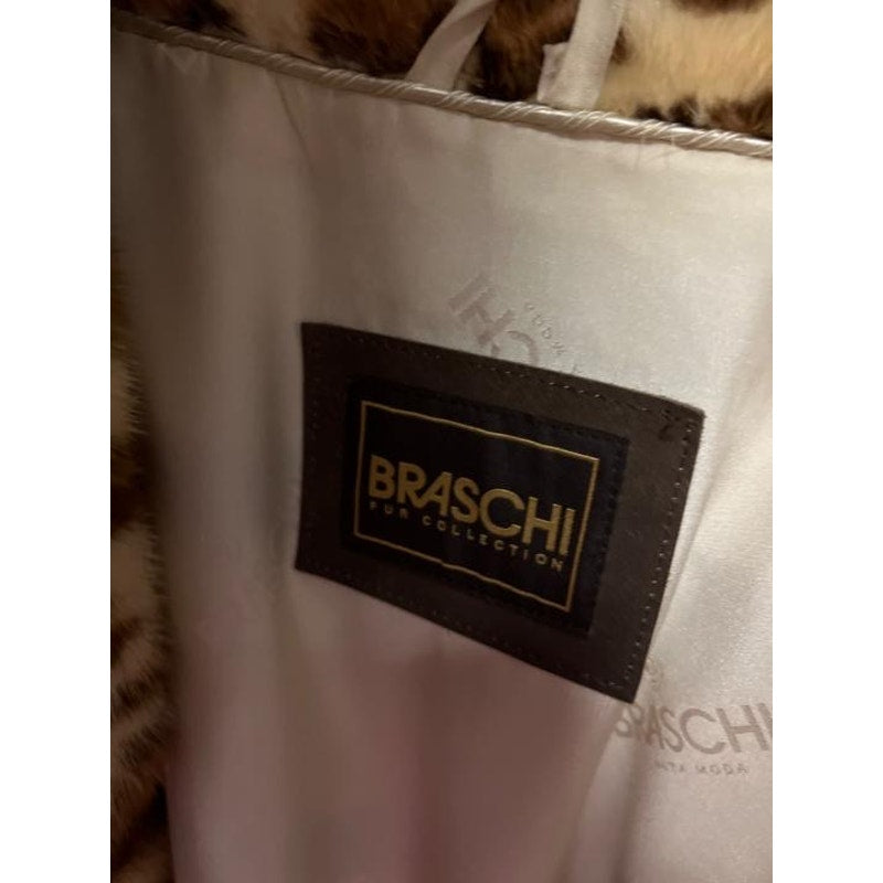 Braschi Genuine Animal Print Coat Sz.50 Pre-owned