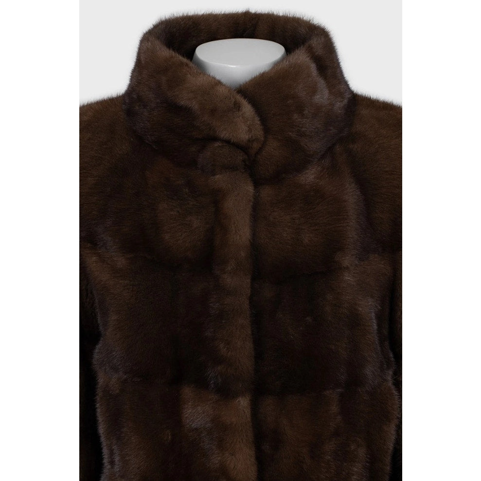 Manzari Brown Mink Fur Coat  Sz.46/ XXL Pre-owned