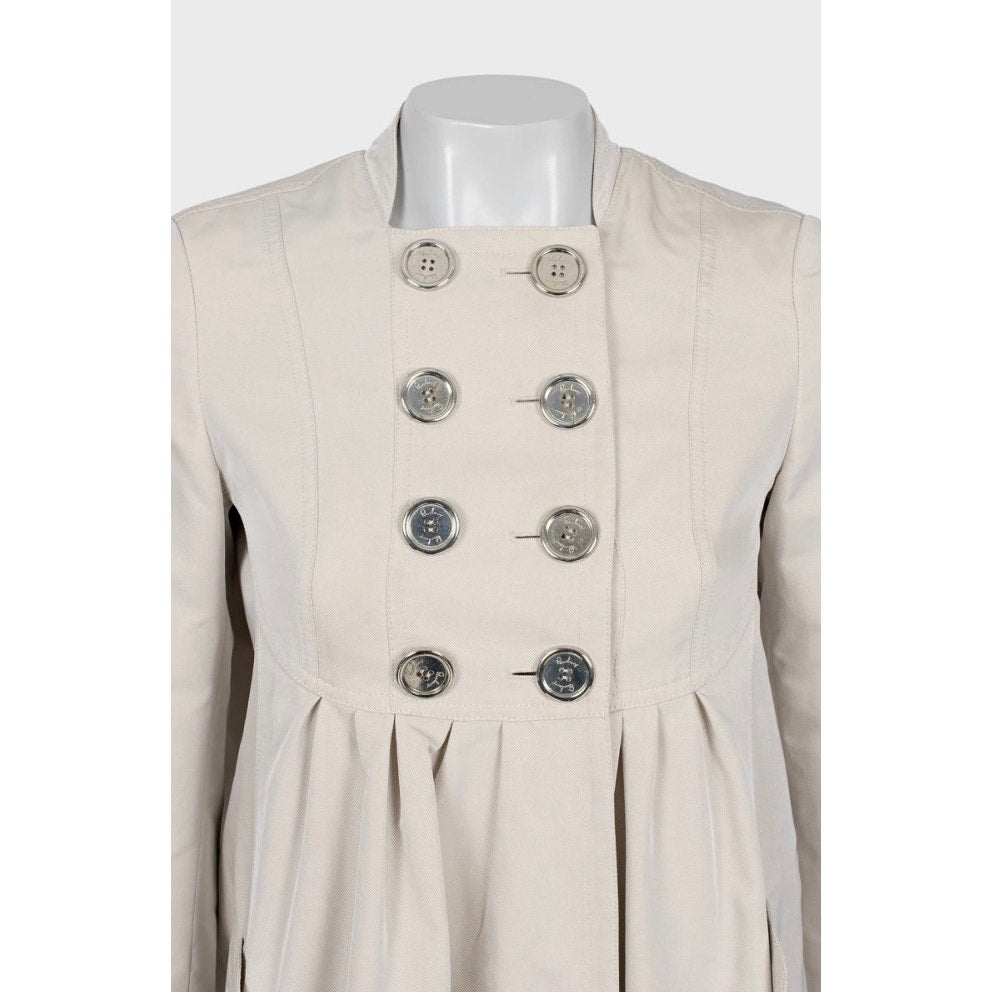 Burberry Beige Fitted Trench Coat - Women's IT38/XS pre-owned