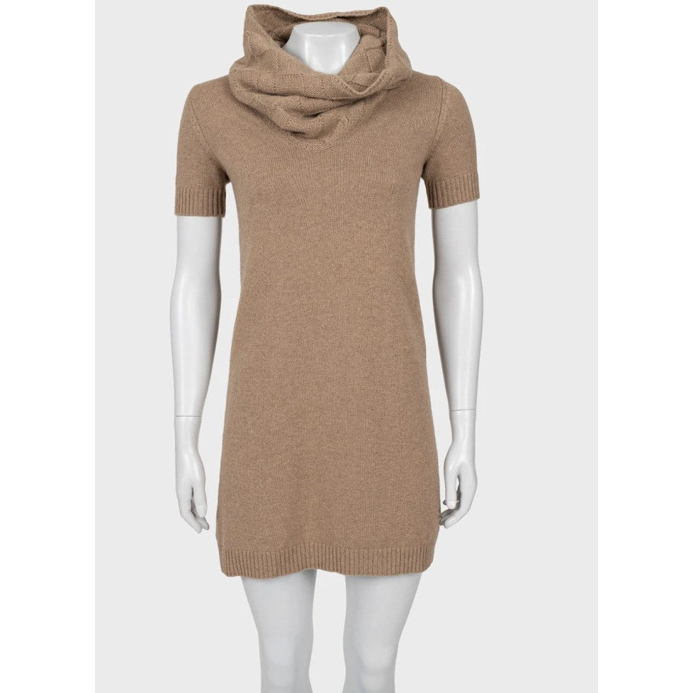 Loro Piana Brown Cashmere Turtleneck Dress - Size 38/XS Pre-owned