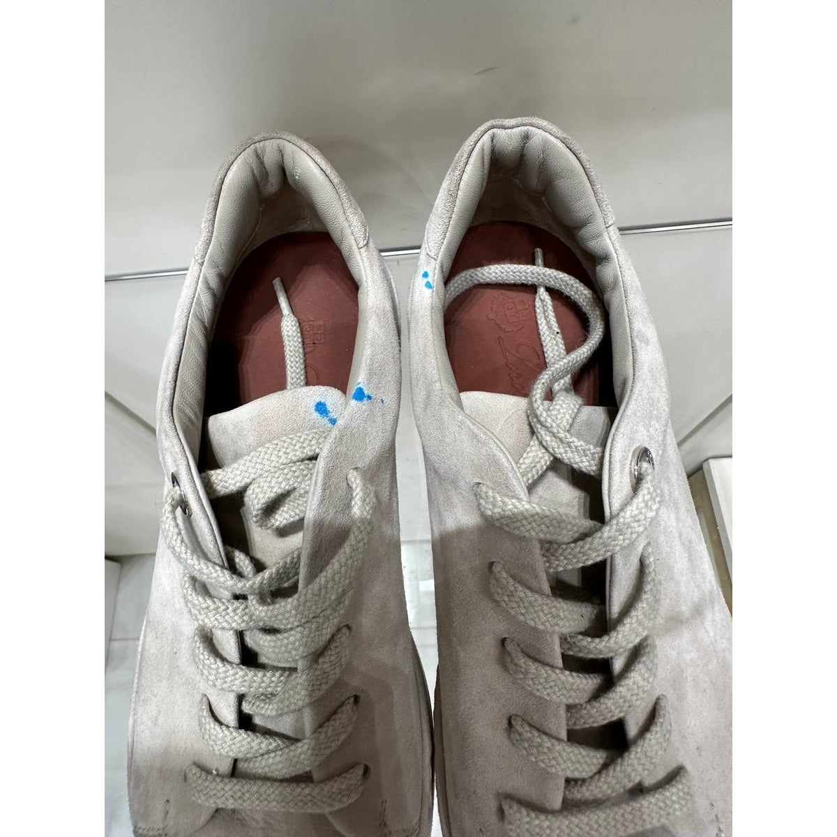 Loro Piana Tennis Walk White Suede Sneakers EU 36 Pre-owned