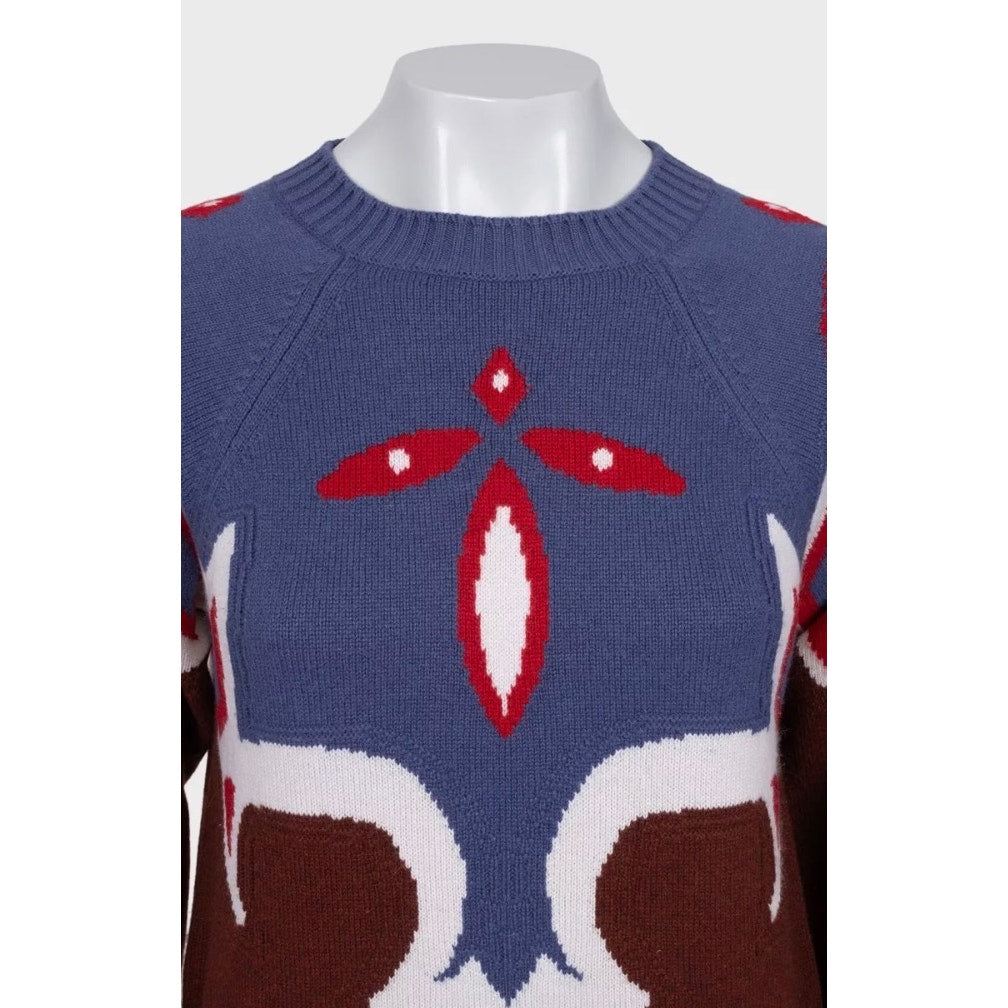 Chanel Paris–Dallas 2014 Printed Cashmere Jumper Sz.36 Pre-owned