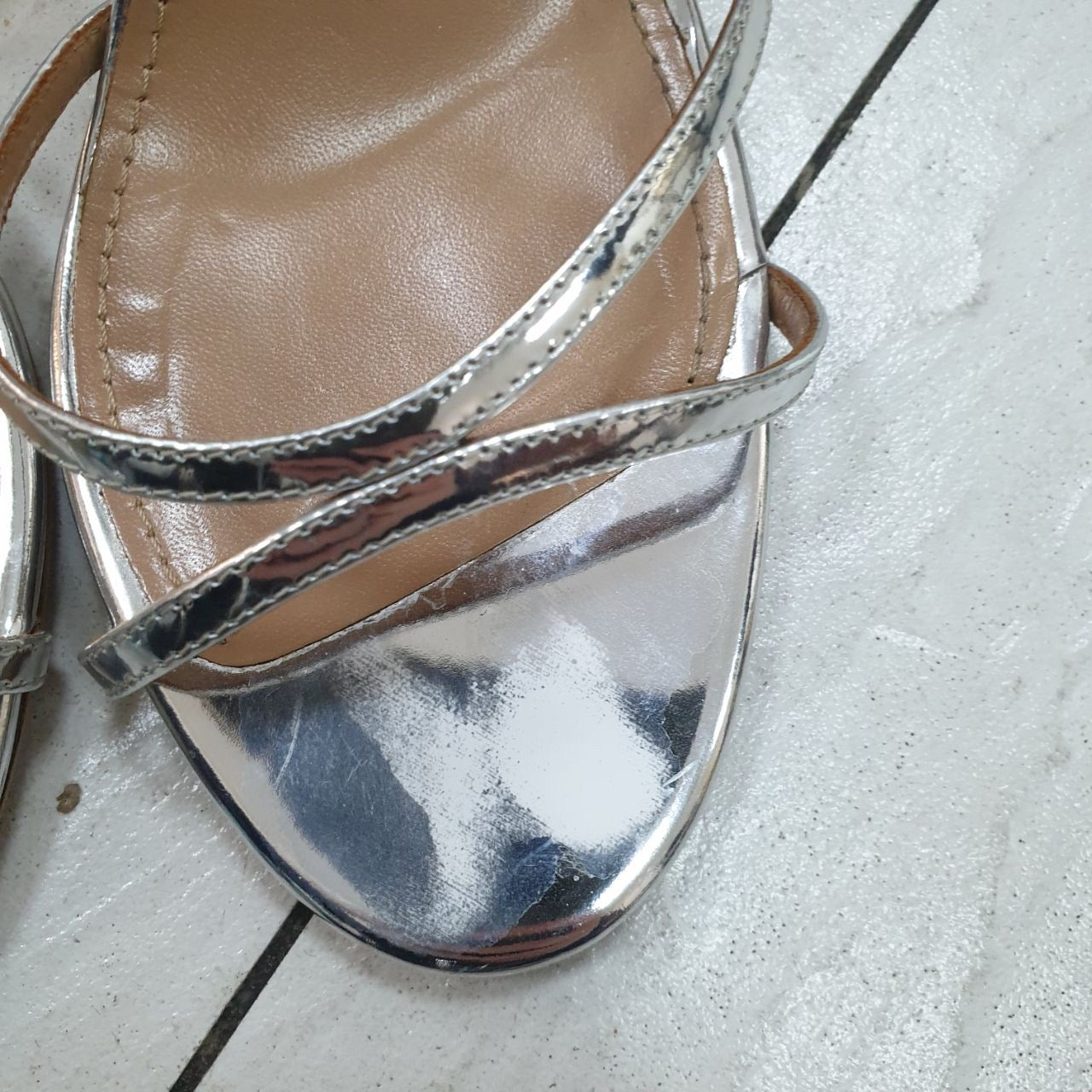 Aquazzura Silver High-Heel Sandals Sz.40.5 Pre-owned