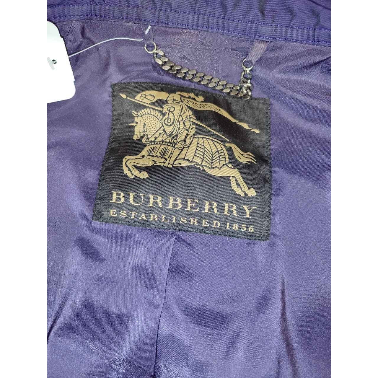 Burberry Purple Double-Breasted Coat IT42 M Pre-owned