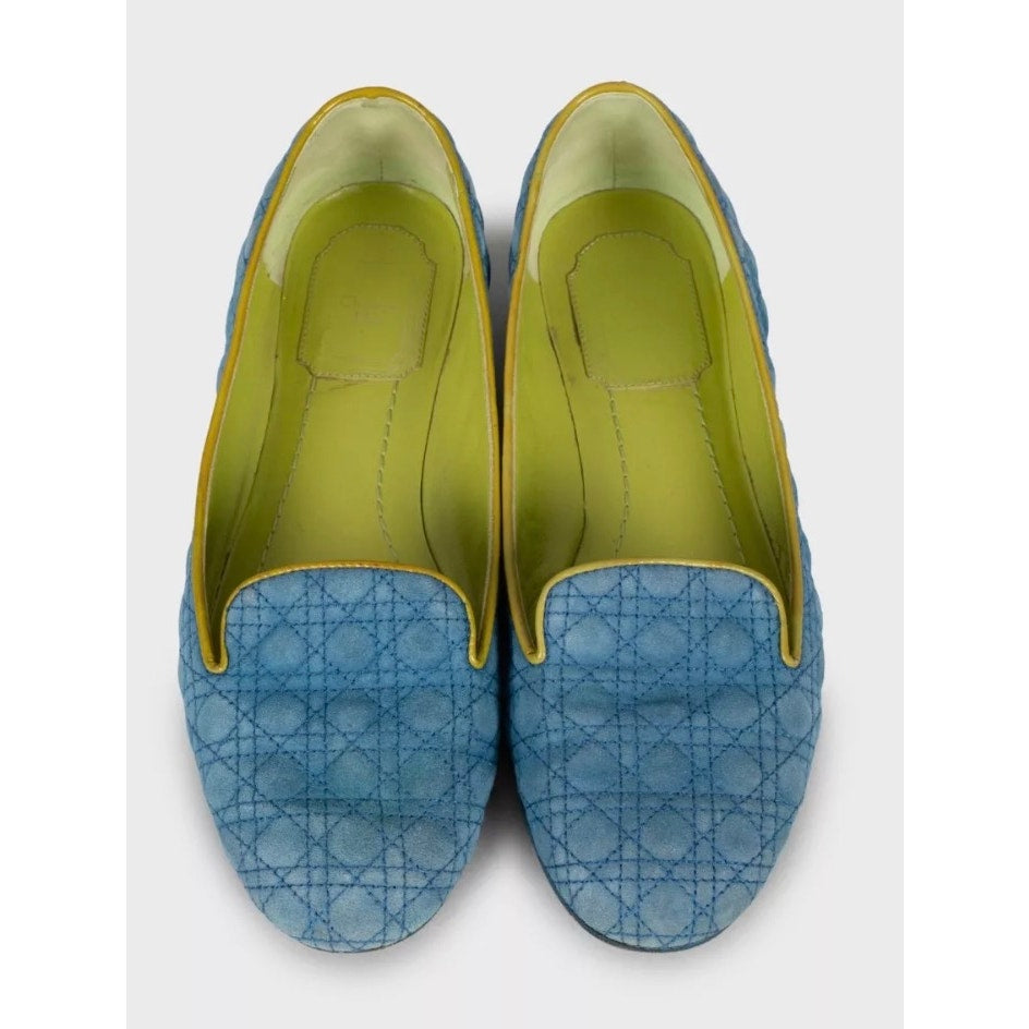 Christian Dior Blue Suede Ballet Flats - EU 37 pre-owned