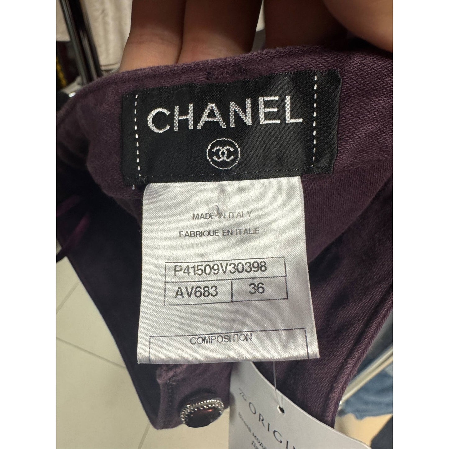 Chanel Purple Mid-Rise Skinny Jeans Sz.36 Pre-owned