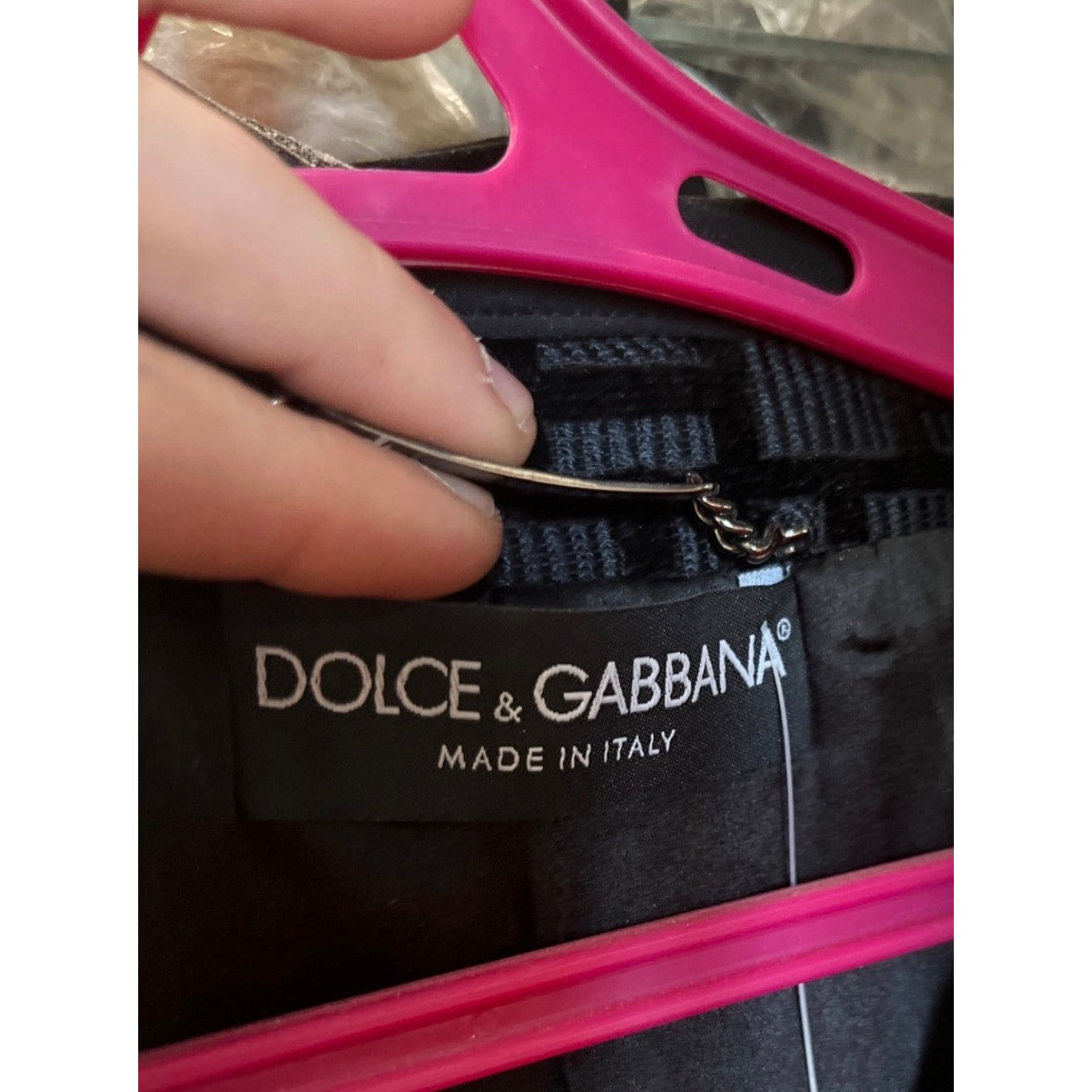 NWOT Stunning Dolce & Gabbana Black Silk Fitted Jacket Sz.40 Pre-owned