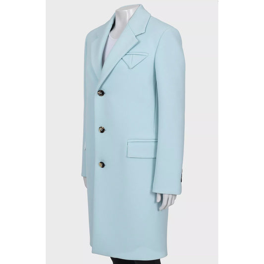 Bottega Veneta Light Blue Wool Blend Coat - Size ,36/XXS Pre-owned