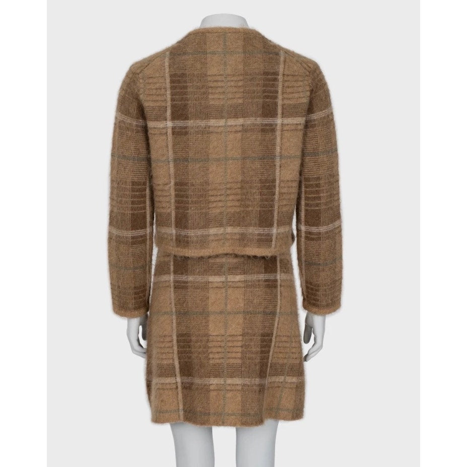 Polo Ralph Lauren Brown Plaid Knit Set - Size S Pre-owned