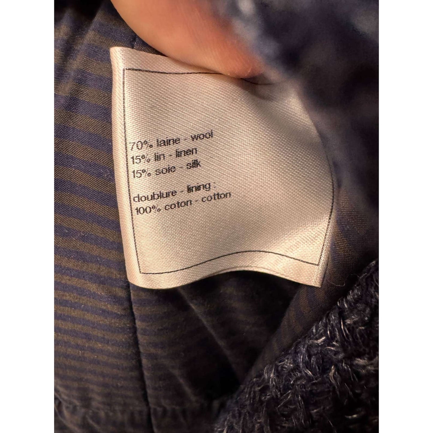 Chanel Blue Wool  Fall 2012 Collection  Coat SzFR40 Pre-owned