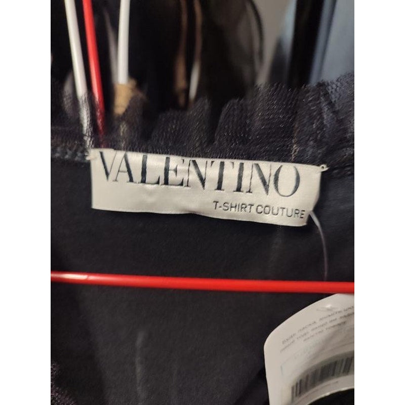 Valentino Black Lace & Sequin Tank Top Size US 6 pre-owned