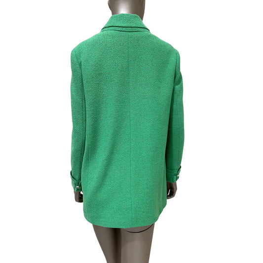 Chanel Cruise 2020 Look 16 Green Bouclé Jacket Size FR 40 Pre-owned