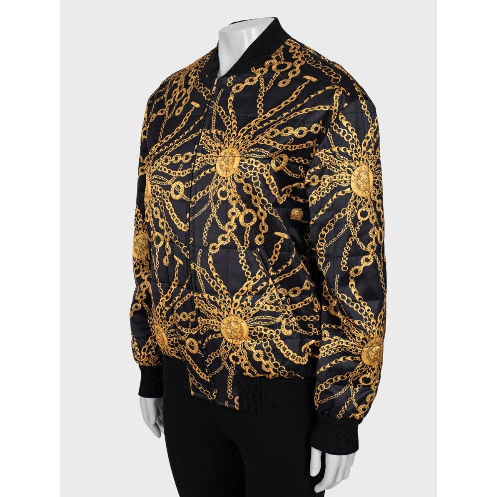 Celine Black Signature Print Bomber Jacket - Size S (FR36) Pre-owned