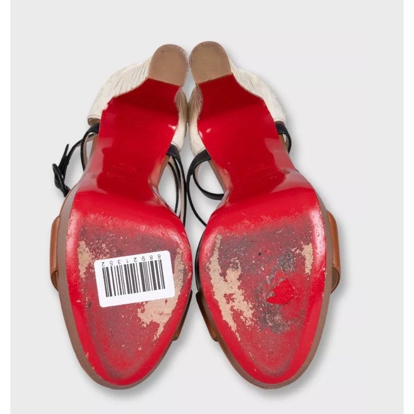 Christian Louboutin  Leather High-Heel Sandals 38.5 EU Pre-owned