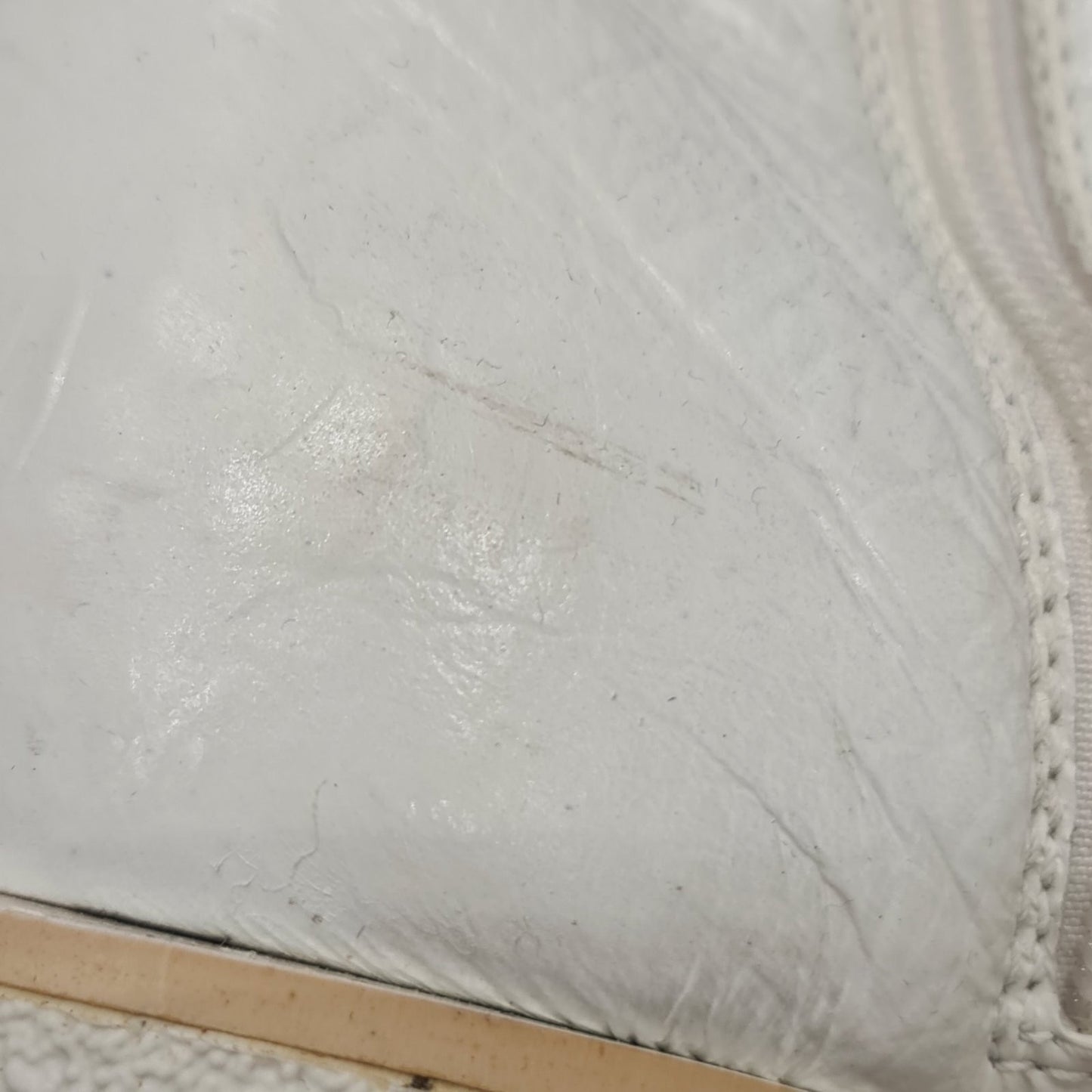CHANEL 'Ready Steady' White Leather Lace-Up Boots 37.5 Pre-owned