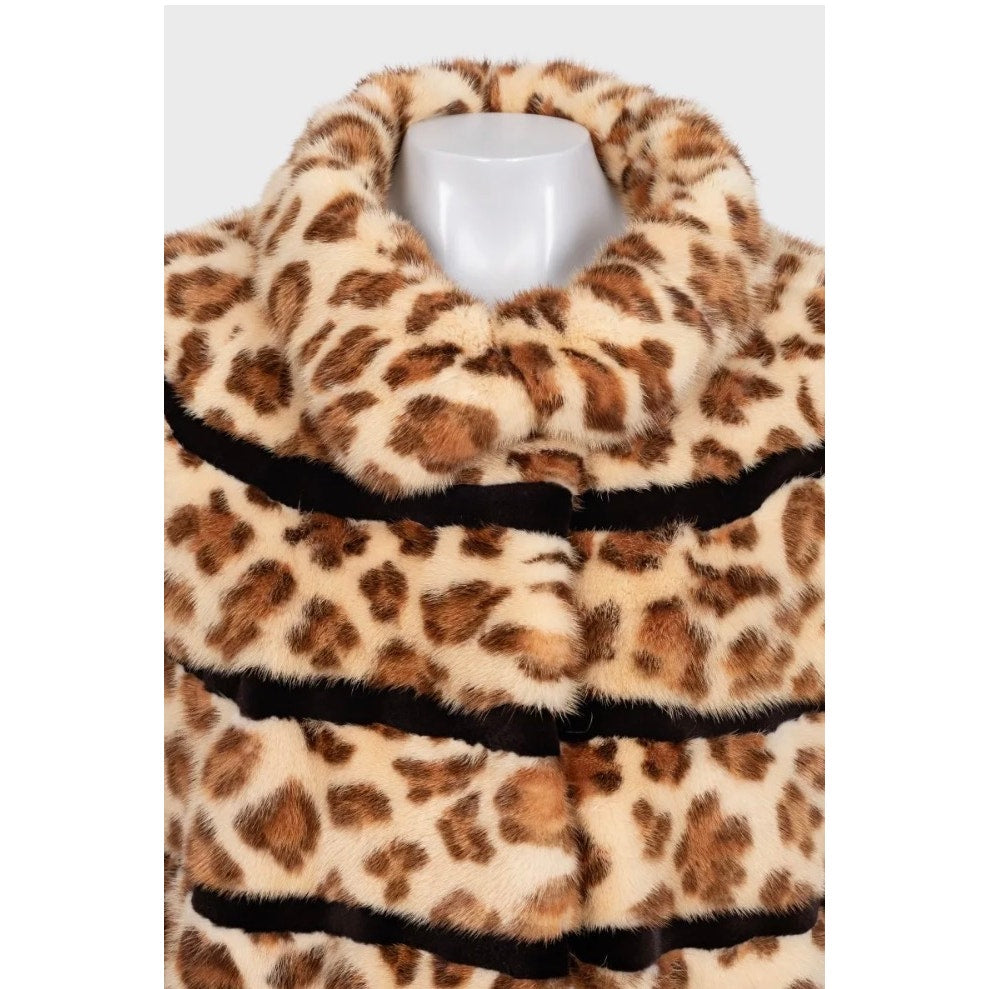 Braschi Genuine Animal Print Coat Sz.50 Pre-owned