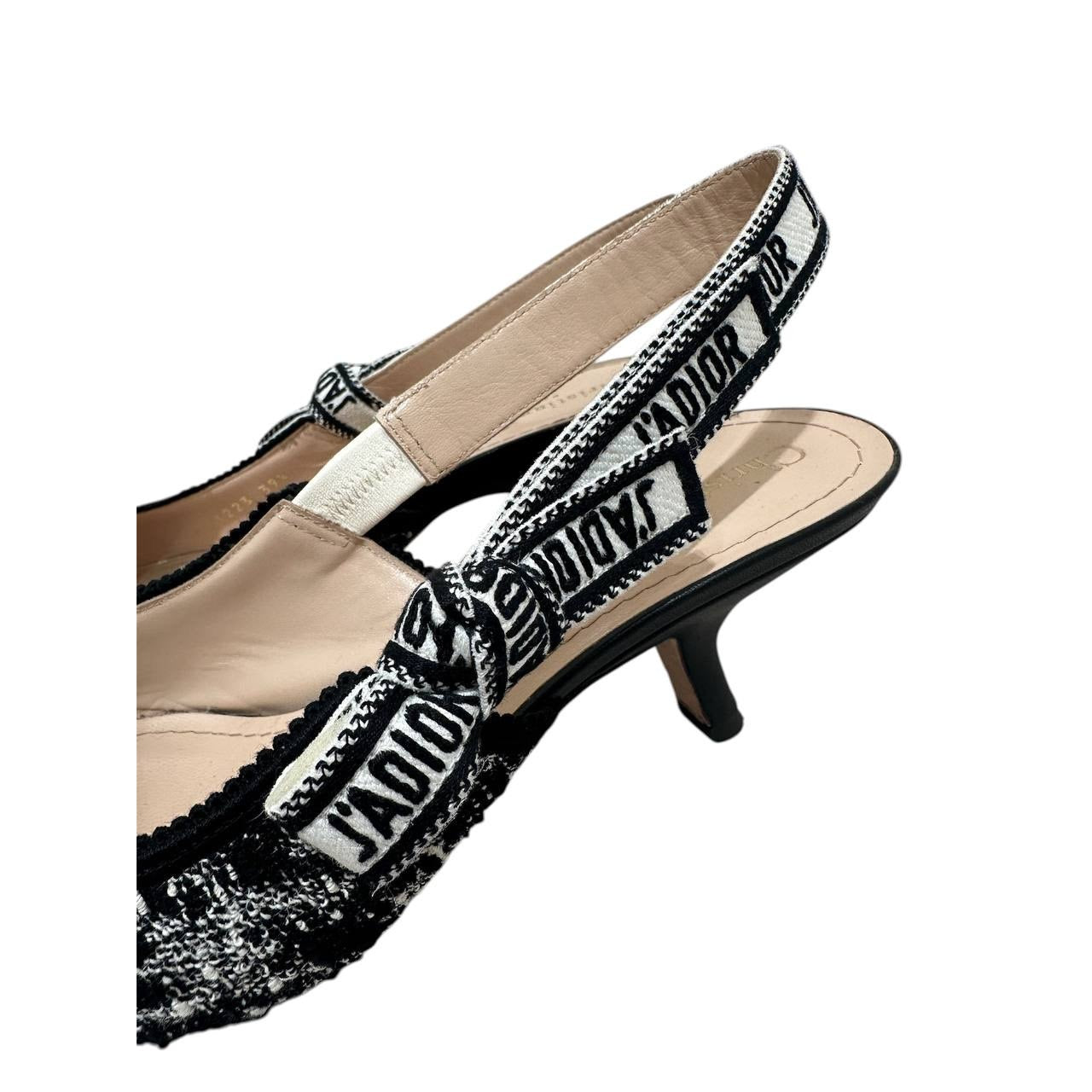 Dior J’Adior Houndstooth Slingback Pumps EU 39.5 Pre-owned
