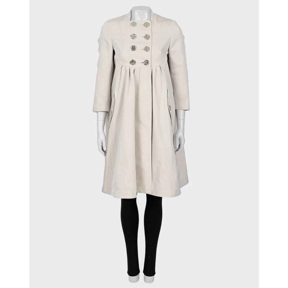 Burberry Beige Fitted Trench Coat - Women's IT38/XS pre-owned