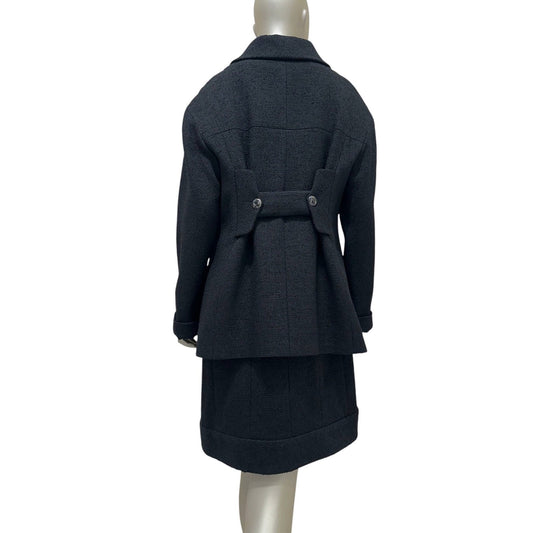 Chanel Black Bouclé Jacket & Dress Set - FR 48 Pre-owned