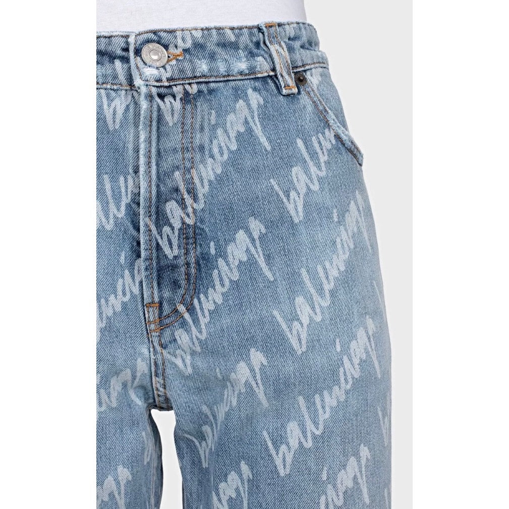 Balenciaga Cropped Jeans Signature Print W28/M pre-owned