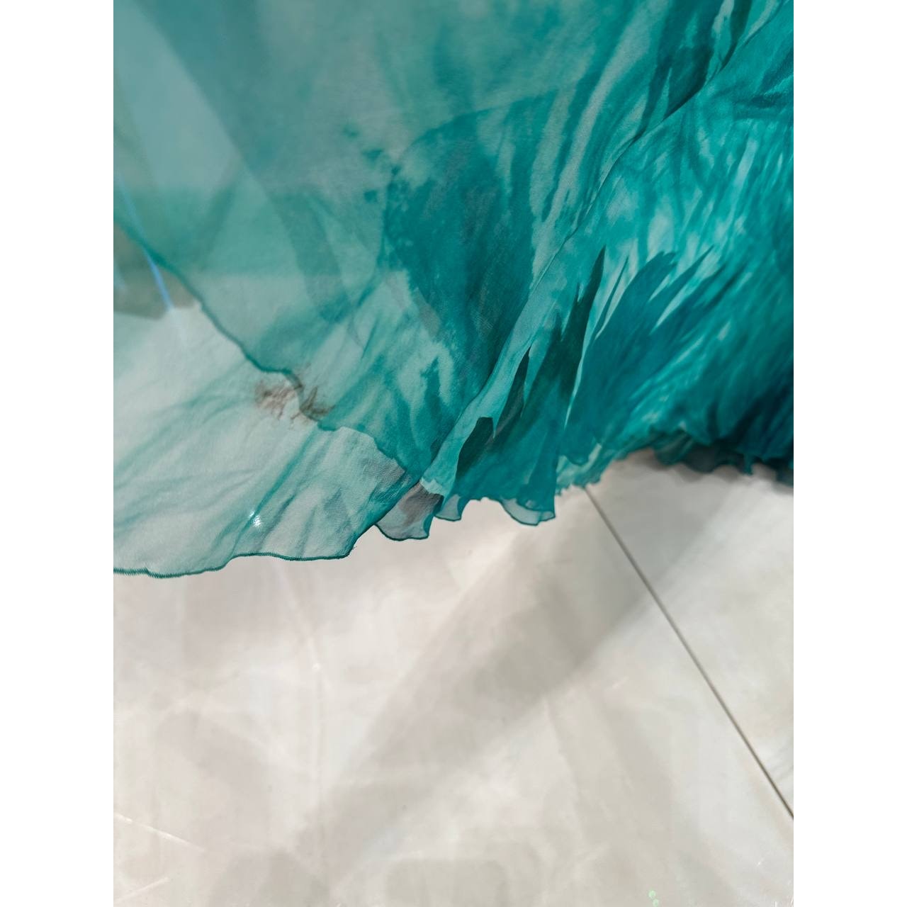 Zuhair Murad Silk Maxi Evening Gown Emerald Green IT 42 Pre-owned