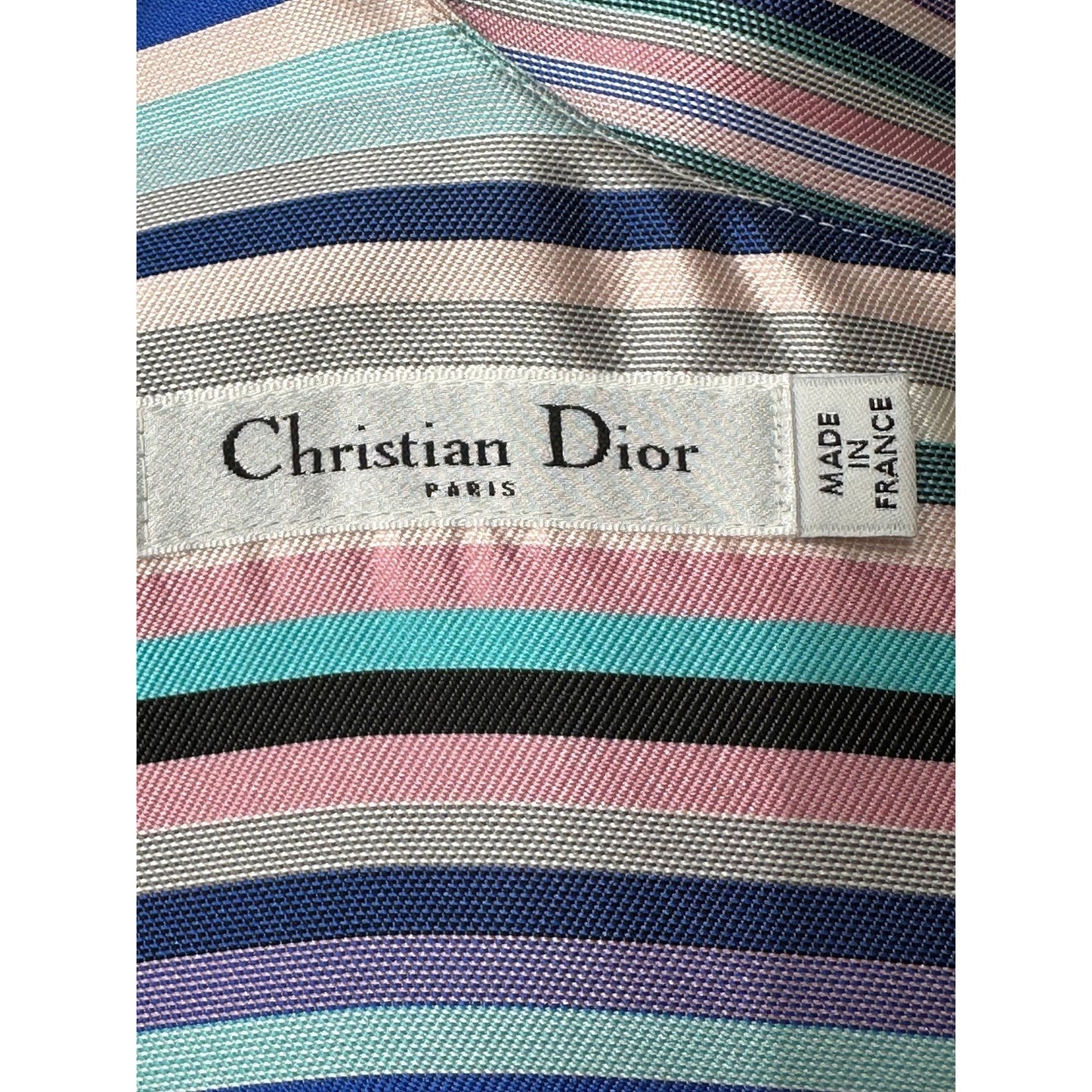 Christian Dior Raf Simons 2014 Striped Silk Dress 38 Pre-owned