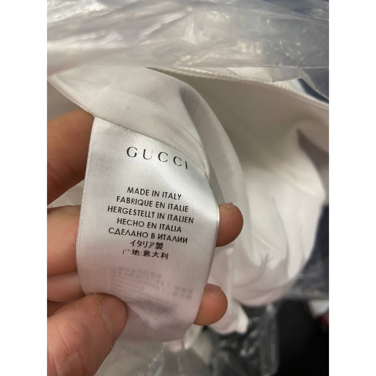 Gucci White Fitted Cotton Jacket Silver Buttons UK 12 L Pre-owned