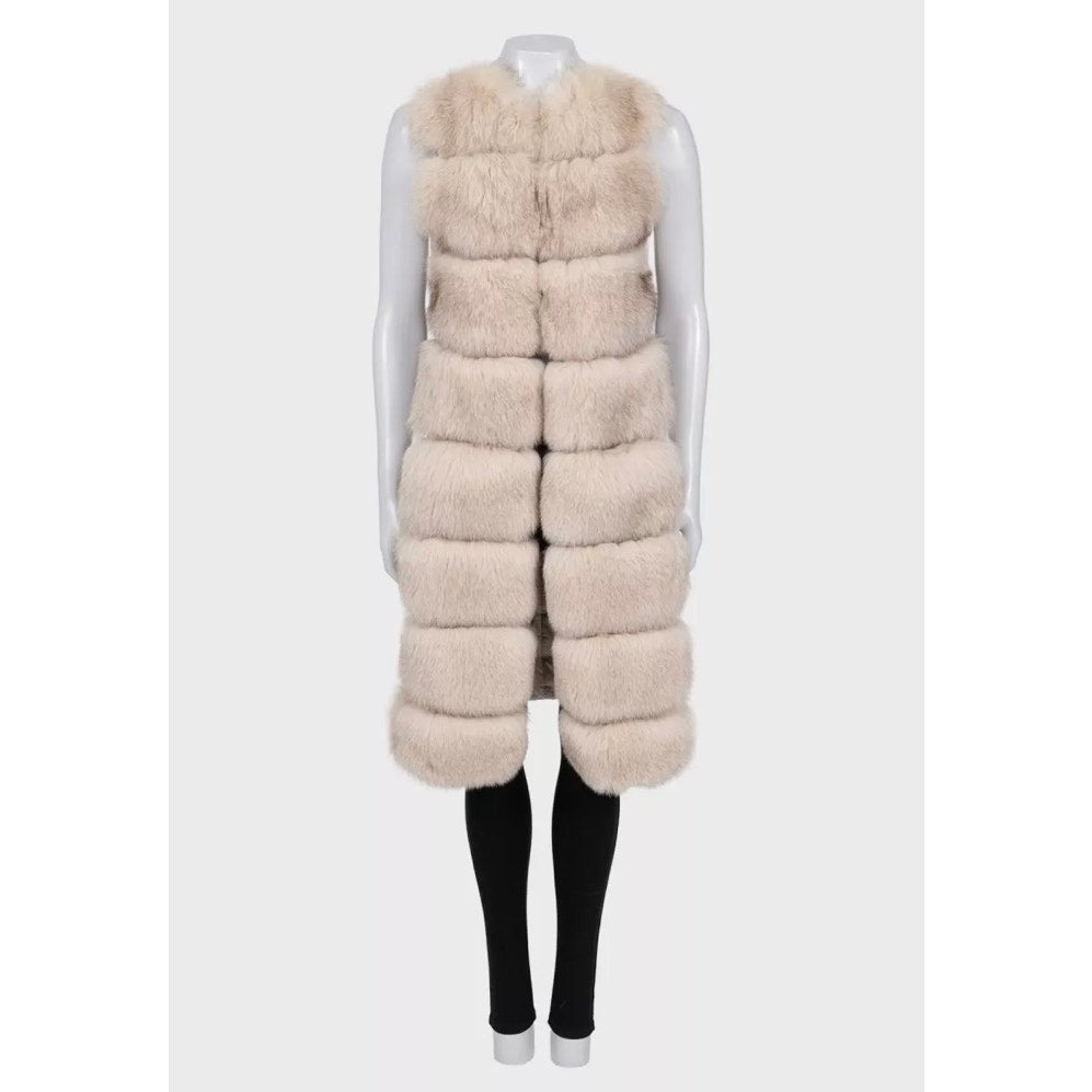 Montecore White Long Vest IT 44 Pre-owned