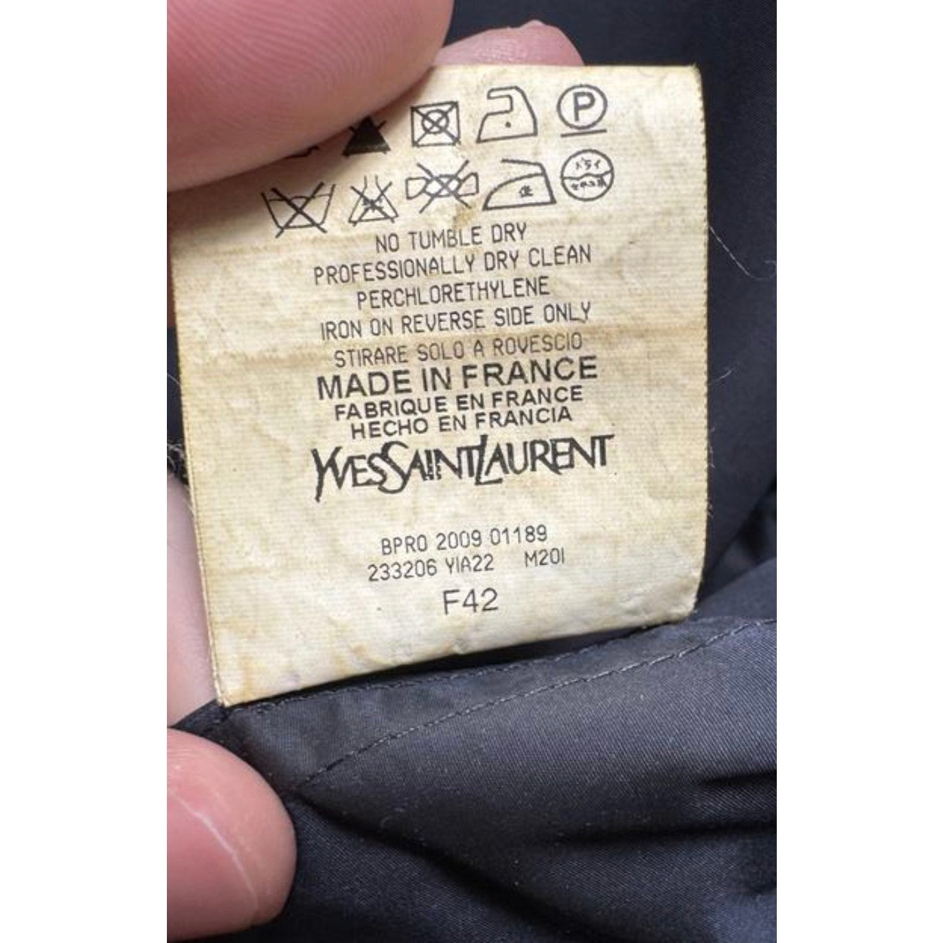 Vintage Saint Laurent Blue Trench Coat Sz.42 Pre-owned