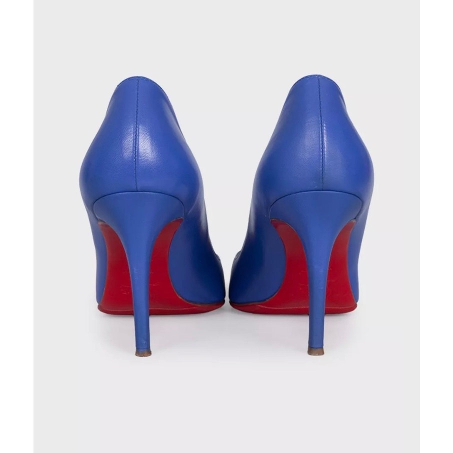 Christian Louboutin Blue Leather Pumps - Size 40 Pre-owned