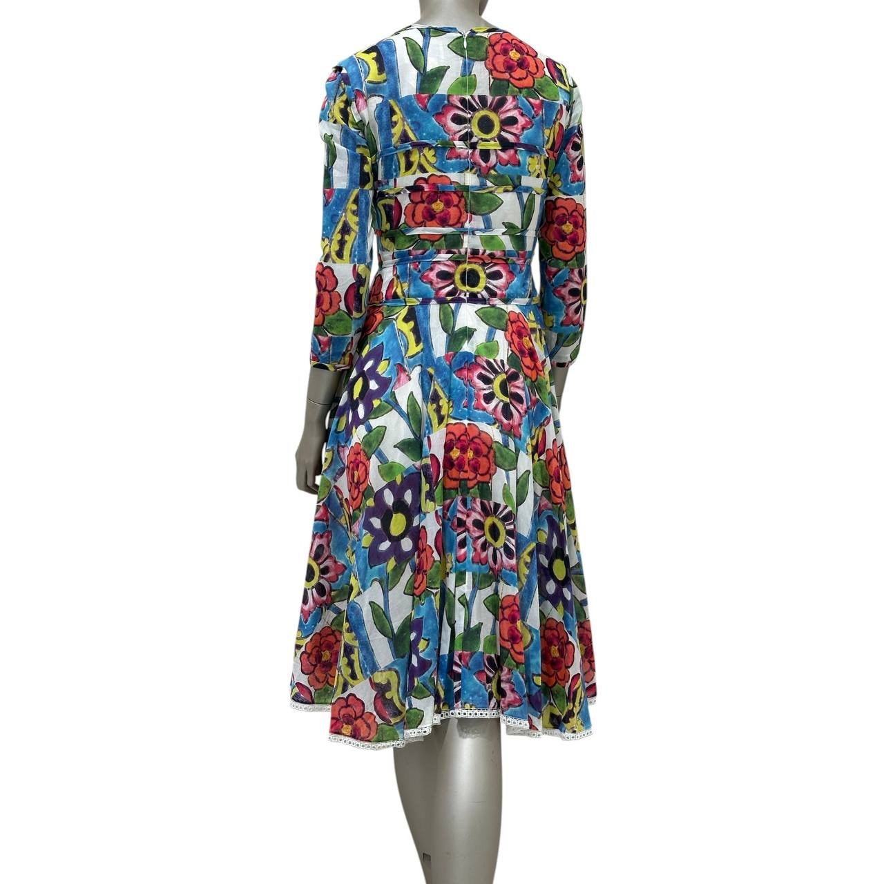 CHANEL 2015 Cruise Paris-Dubai Floral Maxi Dress Sz.38 Pre-owned