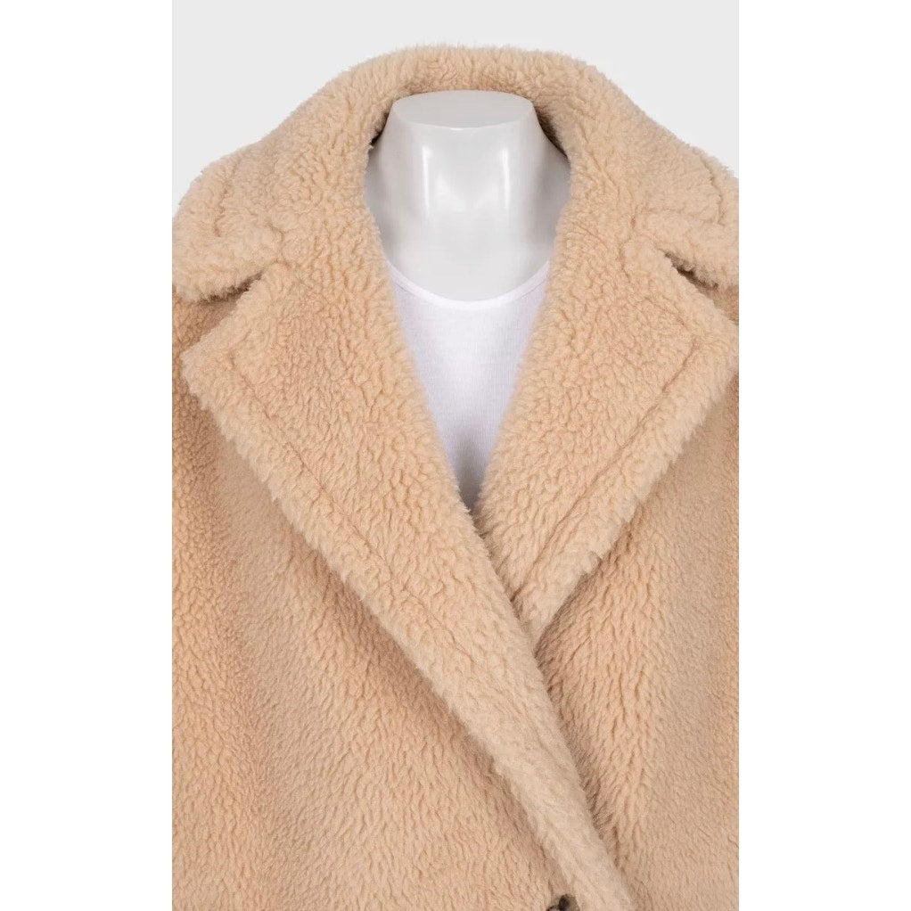 Max Mara Beige Teddy Coat - Size 44/L  Pre-owned