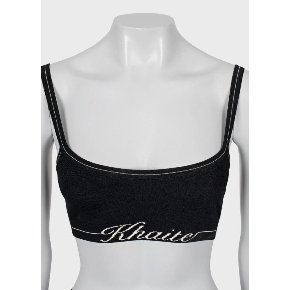 Khaite Carmelo Logo Band Ribbed Bralette - Size XS pre-owned