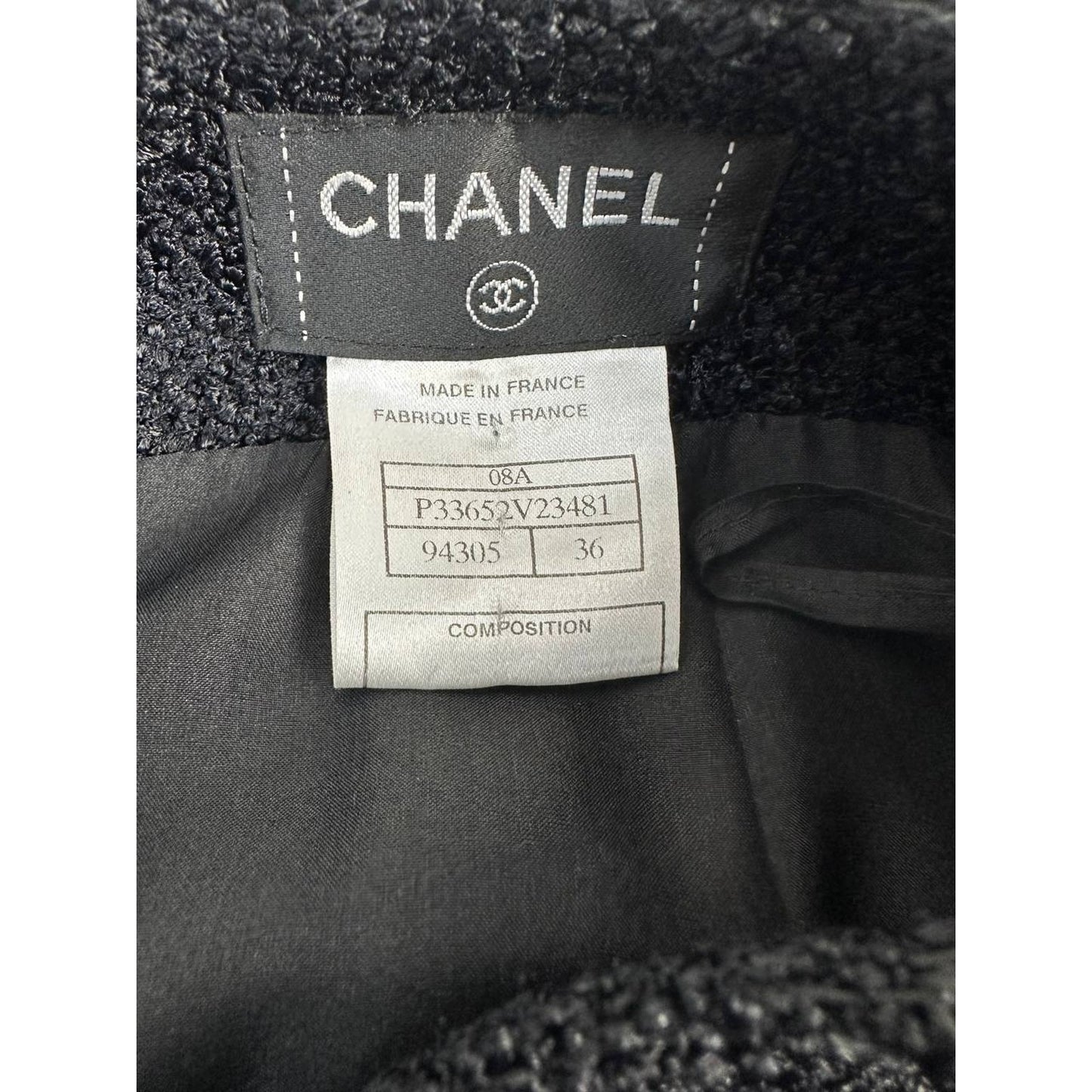 Chanel Tweed Embroidery Skirt Sz.36 Pre-owned