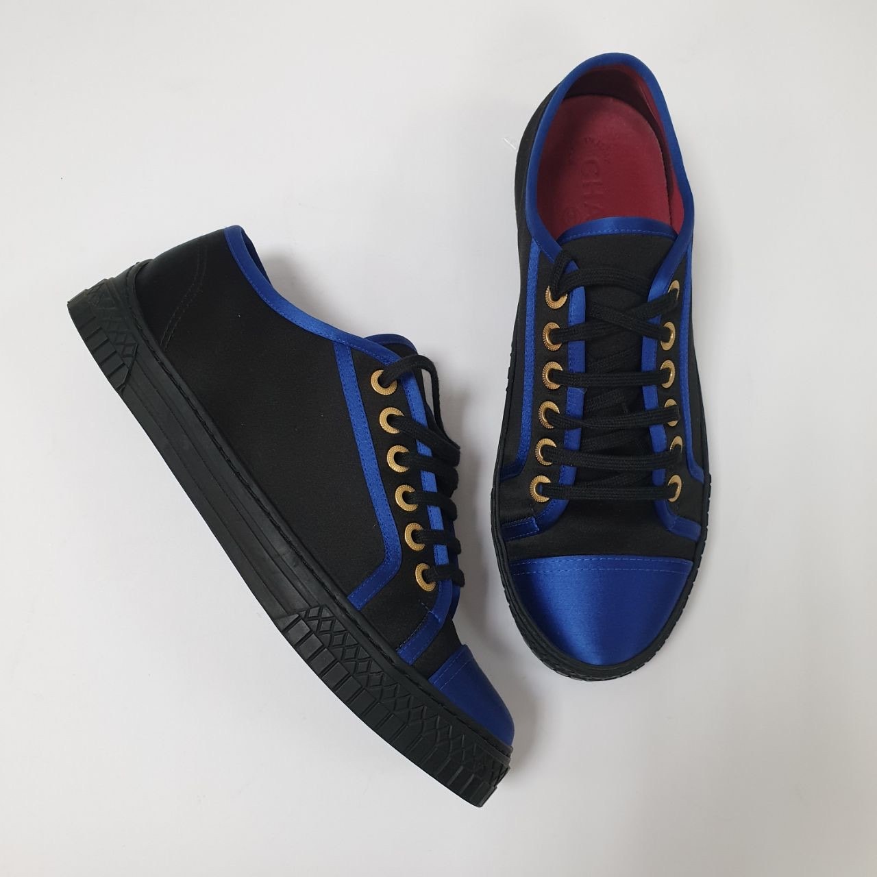 NWOB Chanel Satin Sneakers, Size 40 Pre-owned